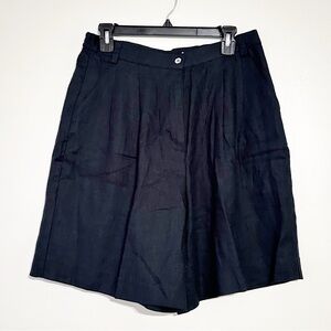 Peter Martin Vintage Old Money Classic Quiet Luxury Linen High Rise Shorts